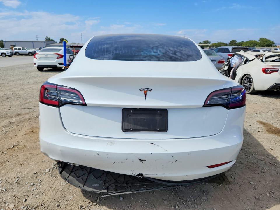 2020 Tesla Model 3 VIN 5YJ3E1EAXLF644908 COPART salvage auction — REAR END, CA - SALVAGE CERTIFICATE, sold $7,300 on 2026-07-24 (photo 6)