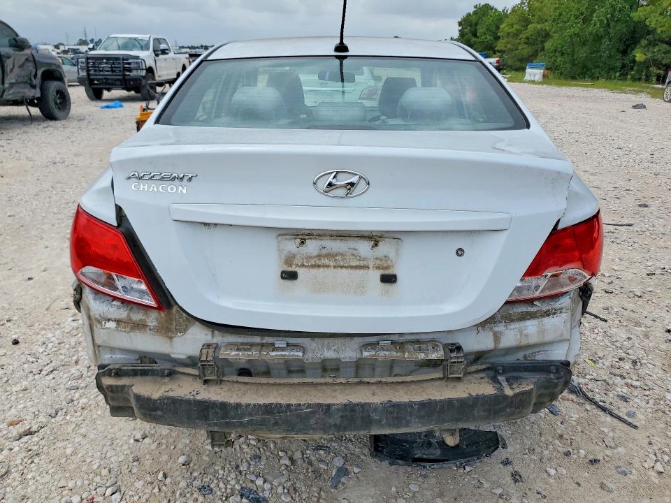 2017 Hyundai Accent VIN KMHCT4AE6HU369743 COPART salvage auction — REAR END, Tx - Salvage Vehicle Title, sold $2,000 on 2026-07-28 (photo 6)