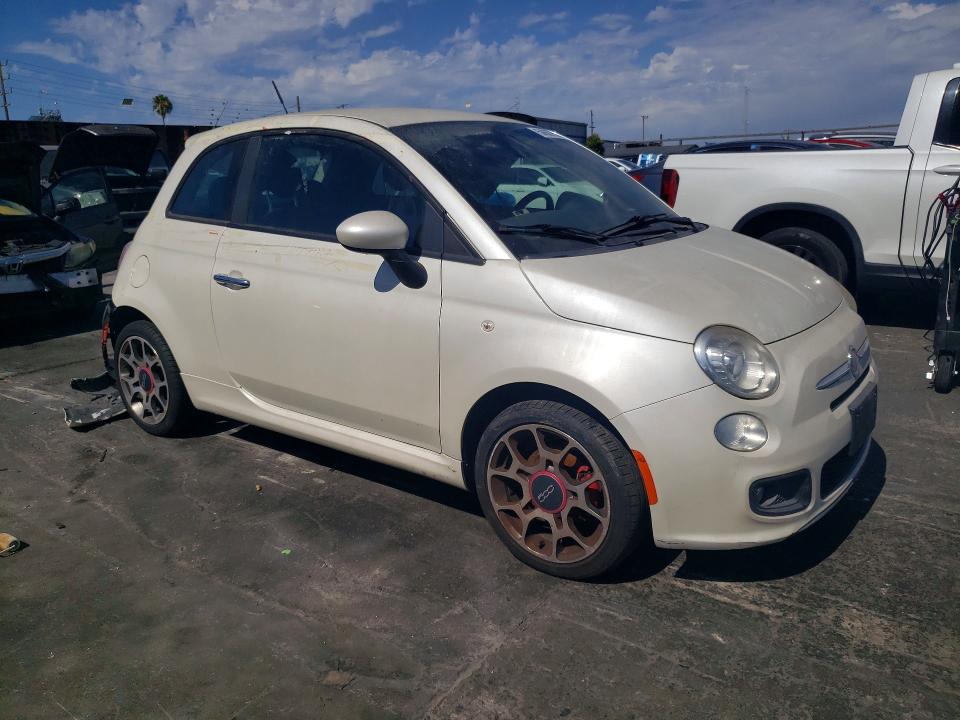 2012 Fiat 500 VIN 3C3CFFBR5CT212253 COPART salvage auction — REAR END, Ca - Salvage Certificate, sold $500 on 2026-08-14 (photo 4)