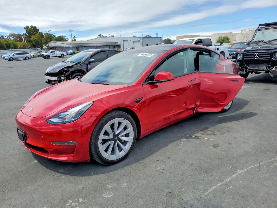 2023 Tesla Model 3 VIN 5YJ3E1EB5PF609904 COPART salvage auction — SIDE, Ca - Salvage Certificate, sold $11,000 on 2026-07-15 (photo 1)