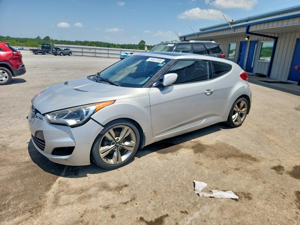 2013 Hyundai Veloster VIN KMHTC6AD2DU166913 COPART salvage auction — FRONT END, MT - CERTIFICATE OF TITLE, sold $250 on 2026-07-28 (photo 1)