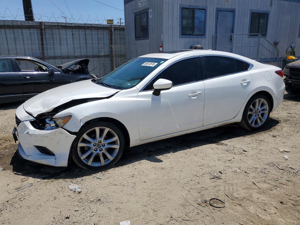 2016 Mazda 6 VIN JM1GJ1V5XG1443606 COPART salvage auction — FRONT END, Ca - Salvage Certificate, sold $1,350 on 2026-07-20 (photo 1)
