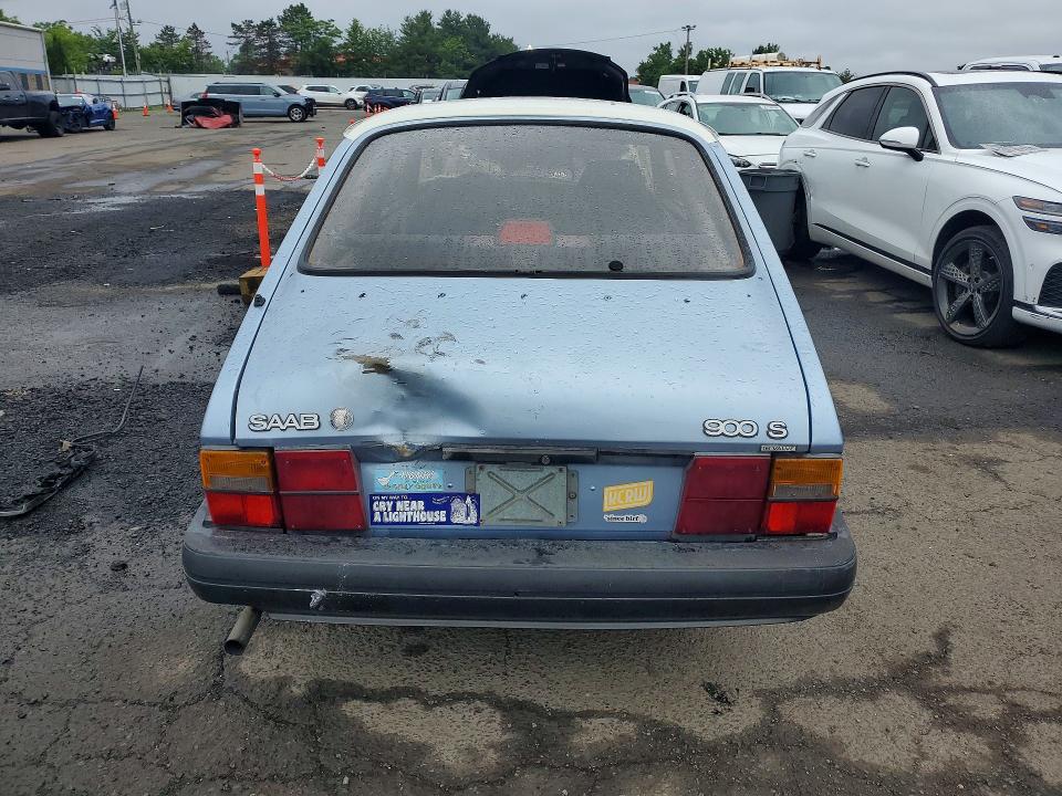 1988 Saab 900 VIN YS3AK35D4J3021213 COPART salvage auction — Burn Engine, CT - BILL OF SALE-SALVAGE, sold $450 on 2026-07-02 (photo 6)