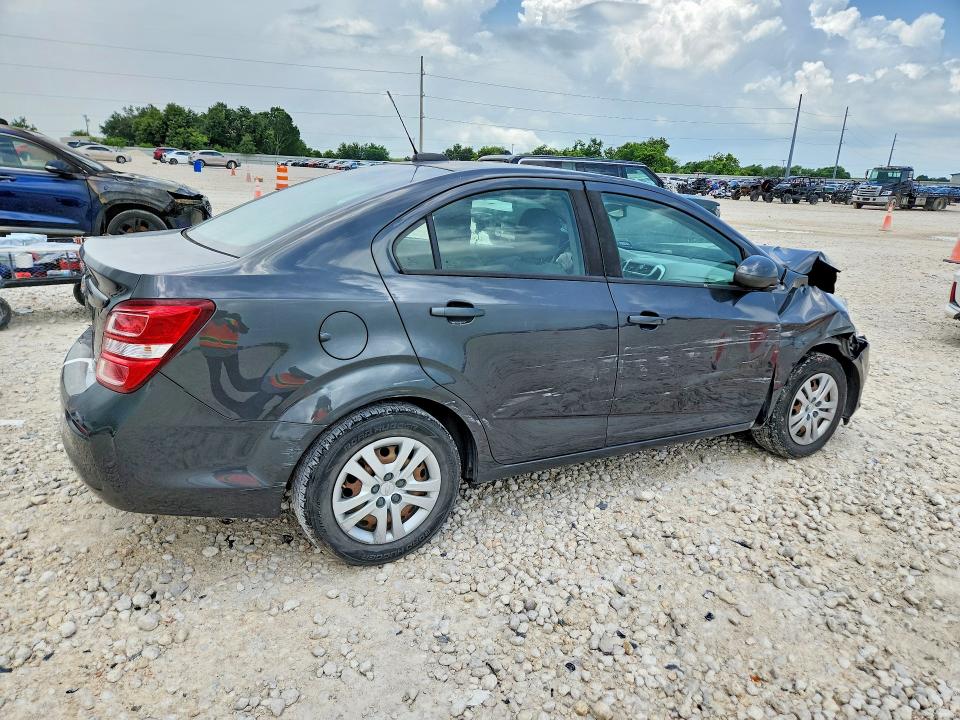 2019 Chevrolet SONIC VIN 1G1JB5SB4K4136985 COPART salvage auction — FRONT END, Tx - Salvage Vehicle Title, sold $175 on 2026-07-09 (photo 3)