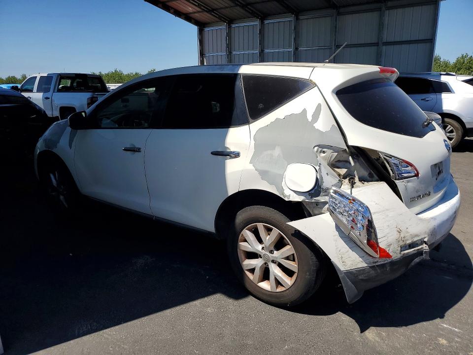 2013 Nissan Murano VIN JN8AZ1MU4DW209892 COPART salvage auction — REAR END, CA - SALVAGE CERTIFICATE, sold $525 on 2026-07-16 (photo 2)