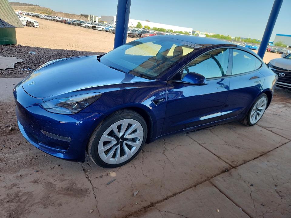 2022 Tesla Model 3 VIN 5YJ3E1EB7NF133006 COPART salvage auction — MINOR DENT/SCRATCHES, Az - Cert Of Title - Salvage, sold $9,000 on 2026-07-14 (photo 1)