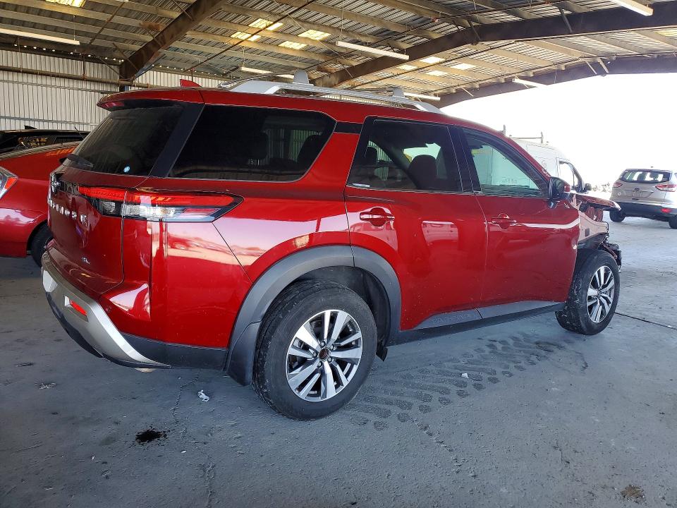 2023 Nissan Pathfinder VIN 5N1DR3CAXPC211790 COPART salvage auction — FRONT END, Ca - Salvage Certificate, sold $6,900 on 2026-07-02 (photo 3)