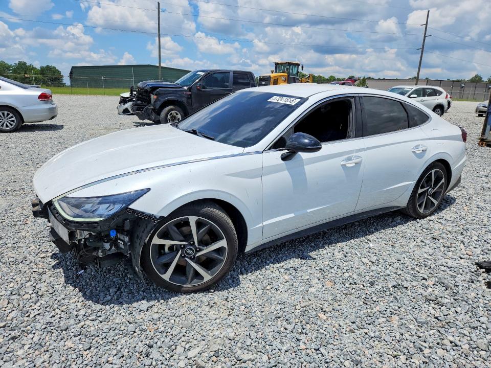 2021 Hyundai Sonata VIN 5NPEJ4J2XMH120293 COPART salvage auction — FRONT END, Ga - Cert Of Title-Salvage, sold $1,600 on 2026-07-28 (photo 1)