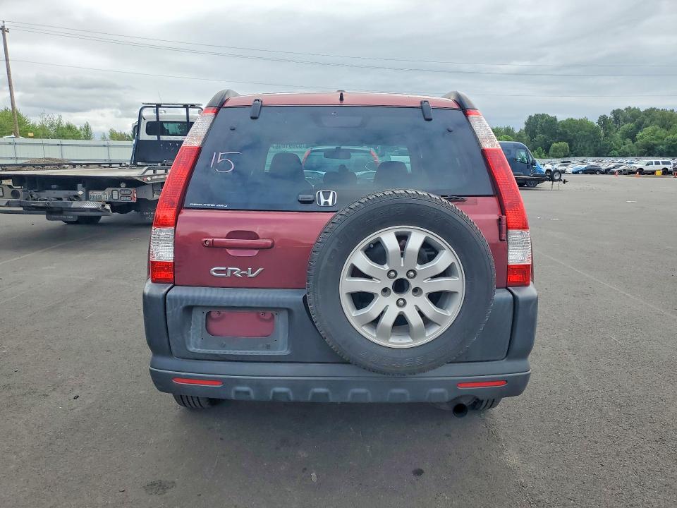 2006 Honda Cr-v VIN JHLRD788X6C063583 COPART salvage auction — REAR END, Or - Salvage Title Certificate, sold $1,300 on 2026-07-07 (photo 6)