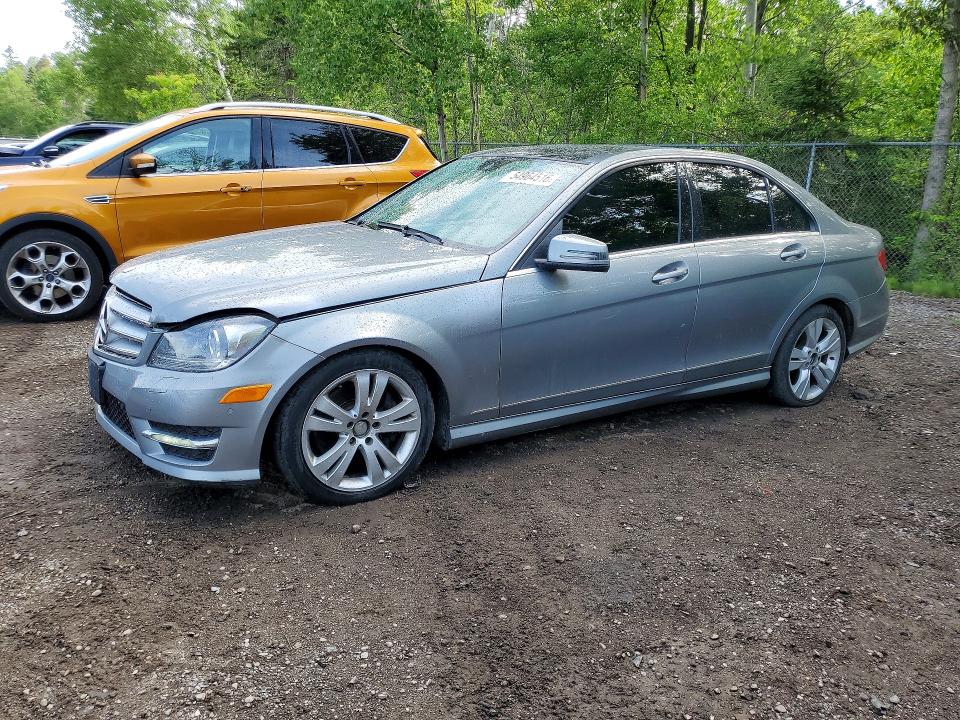 2012 Mercedes-benz C-klasse VIN WDDGF8BB1CA605899 COPART salvage auction — SIDE, Salvage Title, sold $1,900 on 2026-07-14 (photo 1)