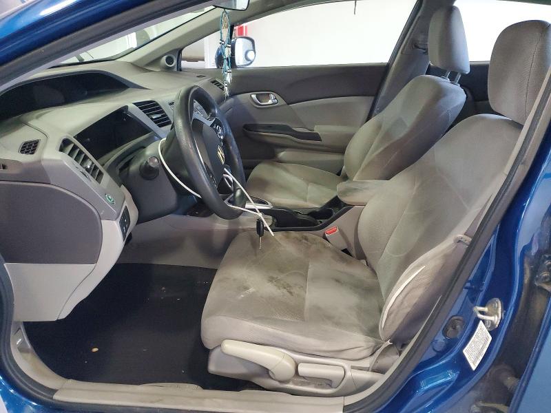 2012 Honda VIN 19XFB2F89CE328073 COPART salvage auction — FRONT END, VA - CERT OF TITLE - SALVAGE, sold $750 on 2026-07-02 (photo 7)