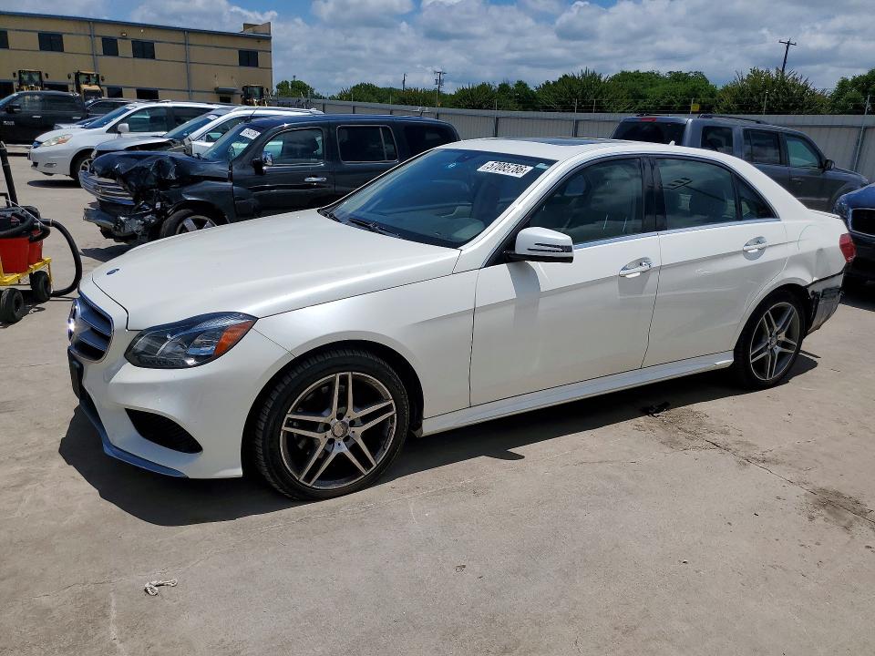 2014 Mercedes-benz E-klasse VIN WDDHF5KB6EA796368 COPART salvage auction — REAR END, TX - SALVAGE VEHICLE TITLE (P), sold $3,750 on 2026-07-16 (photo 1)