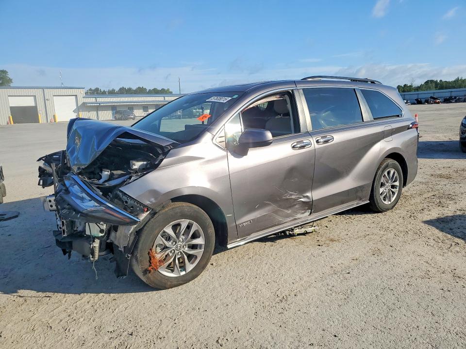 2021 Toyota VIN 5TDYRKEC9MS054780 COPART salvage auction — FRONT END, Sc - Cert Of Title-Salvage, sold $6,900 on 2026-07-27 (photo 1)