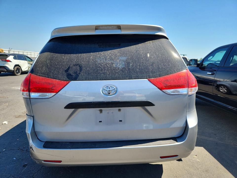 2014 Toyota Sienna VIN 5TDZK3DCXES516555 COPART salvage auction — FRONT END, Ca - Salvage Certificate, sold $70 on 2026-07-27 (photo 6)