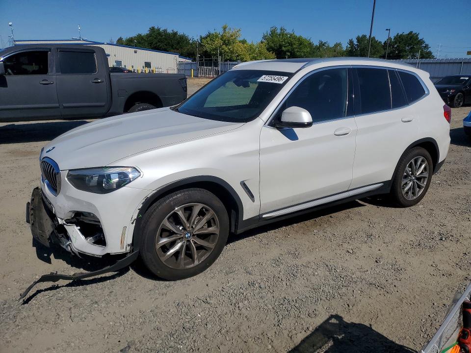 2019 BMW X3 VIN 5UXTR7C55KLF37727 COPART salvage auction — FRONT END, Ca - Certificate Of Title, sold $9,800 on 2026-07-21 (photo 1)