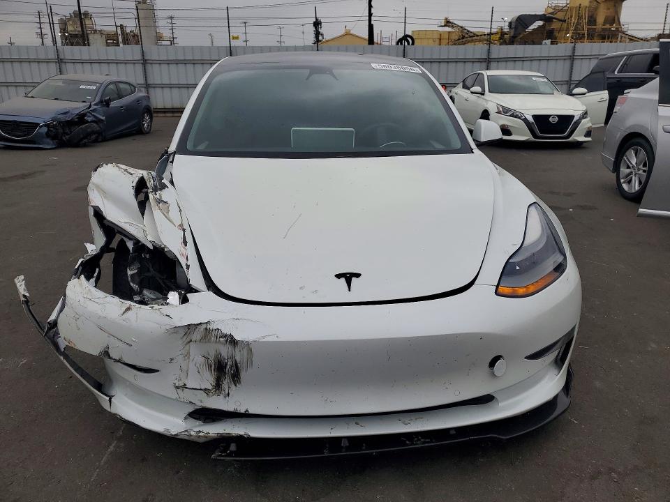 2021 Tesla VIN 5YJ3E1EA3MF094033 COPART salvage auction — FRONT END, Ca - Salvage Certificate, sold $3,500 on 2026-07-15 (photo 5)