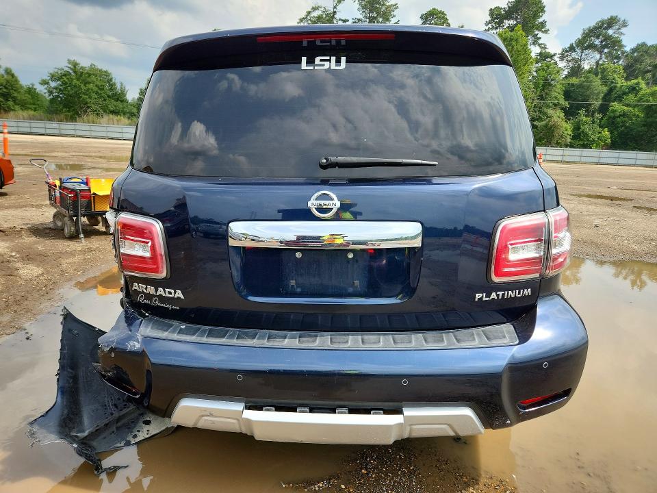 2018 Nissan Armada VIN JN8AY2NC9JX501235 COPART salvage auction — REAR END, La - Cert Of Title-Salvage, sold $125 on 2026-07-24 (photo 6)