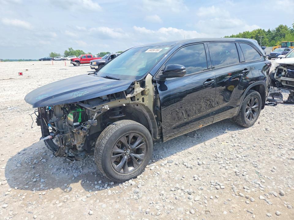 2018 Toyota Highlander VIN 5TDBZRFH5JS845750 COPART salvage auction — FRONT END, Mi - Certificate Of Title, sold $5,300 on 2026-07-09 (photo 1)
