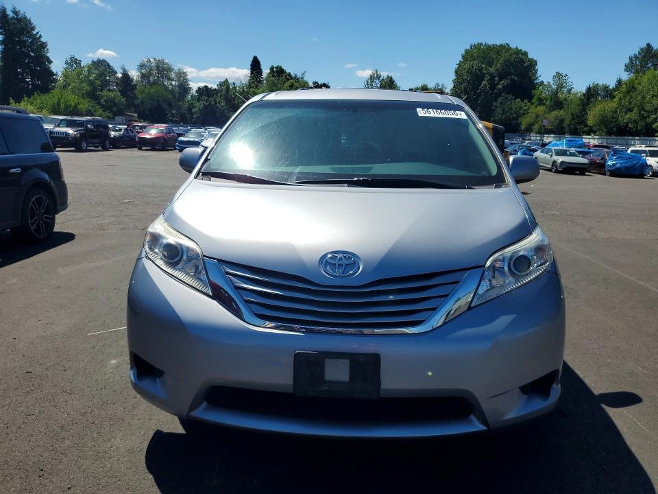 2017 Toyota Sienna VIN 5TDJZ3DC0HS186762 COPART salvage auction — REAR END, Or - Salvage Title Certificate, sold $7,000 on 2026-07-22 (photo 5)