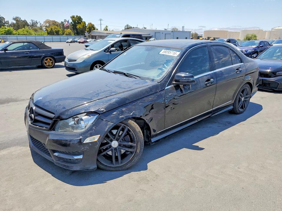 2013 Mercedes-benz C class VIN WDDGF4HB8DR279831 COPART salvage auction — FRONT END, CA - SALVAGE CERTIFICATE, sold $300 on 2026-07-15 (photo 1)
