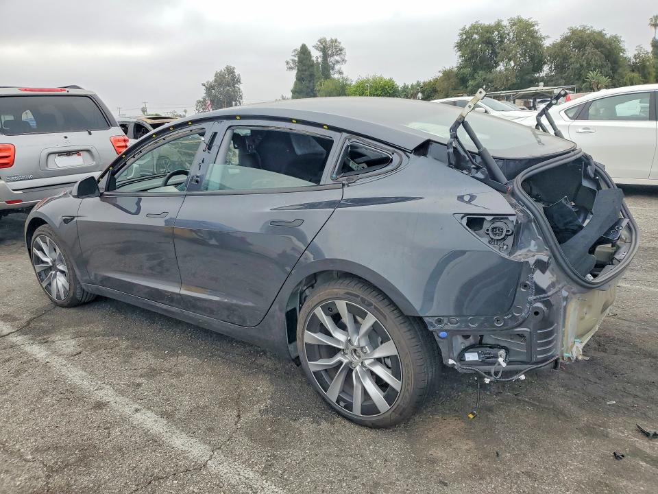 2025 Tesla VIN 5YJ3E1EA6SF080057 COPART salvage auction — REAR END, Ca - Salvage Certificate, sold $14,700 on 2026-07-24 (photo 2)