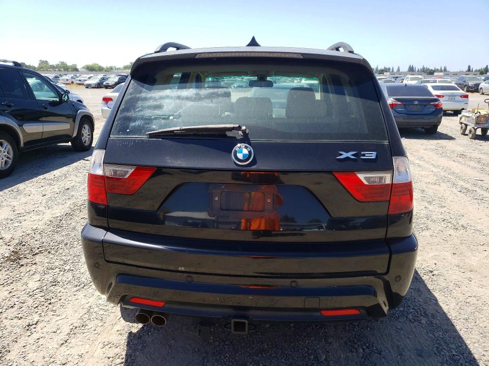 2007 BMW X3 VIN WBXPC934X7WF25945 COPART salvage auction — NORMAL WEAR, CA - DIS/DLR/EXP ONLY CLEAN TITLE (P), sold $725 on 2026-07-09 (photo 6)
