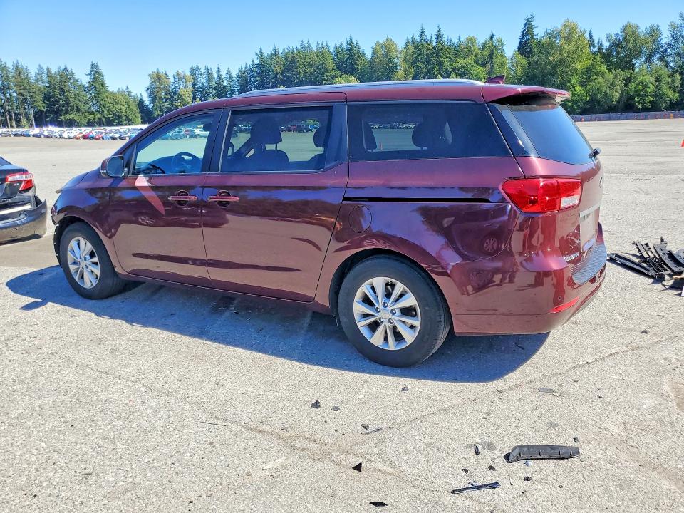 2016 Kia SEDONA VIN KNDMB5C18G6210026 COPART salvage auction — FRONT END, Wa - Bill Of Sale, sold $2,850 on 2026-07-13 (photo 2)