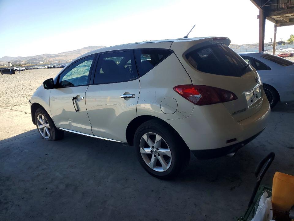 2010 Nissan Murano VIN JN8AZ1MU0AW018885 COPART salvage auction — VANDALISM, Ca - Salvage Certificate, sold $20 on 2026-07-09 (photo 2)