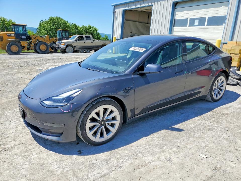 2022 Tesla VIN 5YJ3E1EB5NF185136 COPART salvage auction — REAR END, Pa - Certificate Of Salvage, sold $4,100 on 2026-07-24 (photo 1)