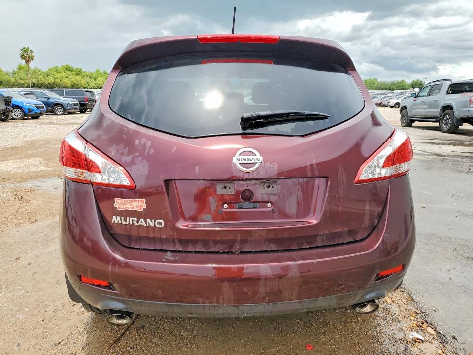 2014 Nissan Murano VIN JN8AZ1MUXEW410598 COPART salvage auction — MINOR DENT/SCRATCHES, TX - CERTIFICATE OF TITLE, sold $425 on 2026-07-27 (photo 6)