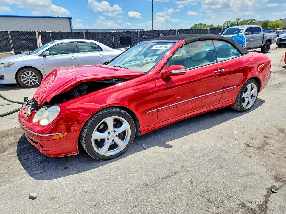 2005 Mercedes-benz Clk-class VIN WDBTK65G15T053889 COPART salvage auction — FRONT END, Fl - Cert Of Title Slvg Rebuildable, sold $375 on 2026-07-30 (photo 1)
