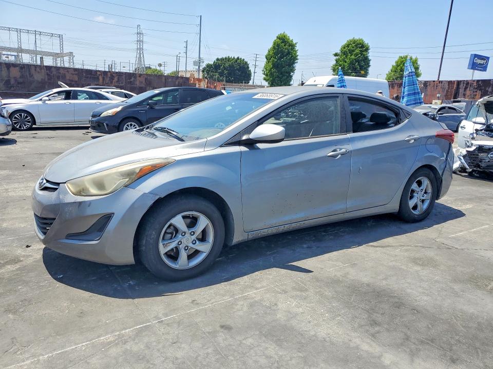 2014 Hyundai Elantra VIN KMHDH4AE0EU147524 COPART salvage auction — VANDALISM, Ca - Salvage Certificate, sold $300 on 2026-07-22 (photo 1)