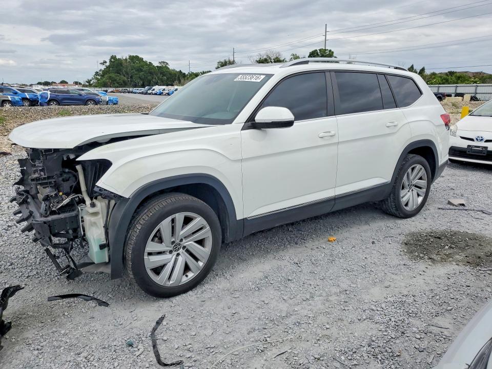 2021 Volkswagen Atlas VIN 1V2BR2CA0MC530972 COPART salvage auction — FRONT END, Fl - Certificate Of Destruction, sold $3,950 on 2026-07-10 (photo 1)