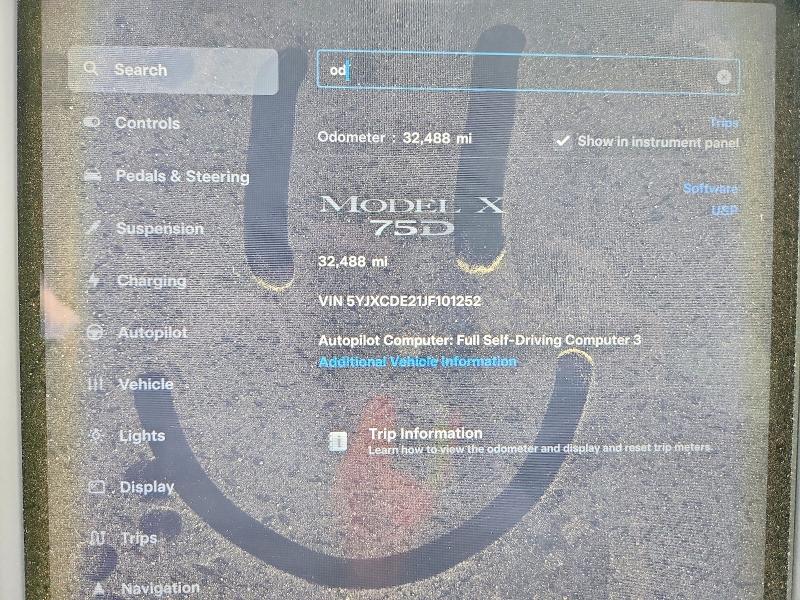 2018 Tesla Model x VIN 5YJXCDE21JF101252 COPART salvage auction — FRONT END, Tx - Certificate Of Title (P), sold $6,000 on 2026-07-02 (photo 9)