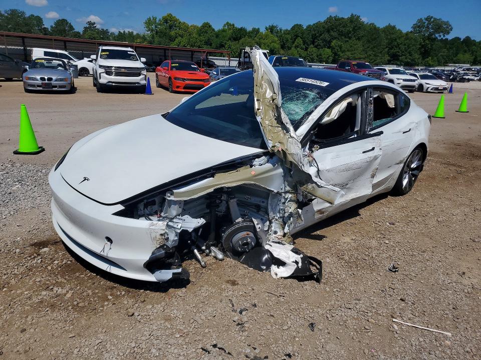 2026 Tesla Model 3 VIN 5YJ3E1EA6TF118193 COPART salvage auction — ROLLOVER, Ms - Cert Of Title-Salvaged, sold $7,800 on 2026-07-10 (photo 1)