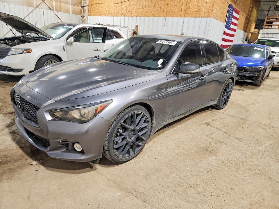 2014 Infiniti Q50 VIN JN1AV7ARXEM703149 COPART salvage auction — MINOR DENT/SCRATCHES, Ak - Certificate Of Vehicle Title (P), sold $4,700 on 2026-07-14 (photo 1)