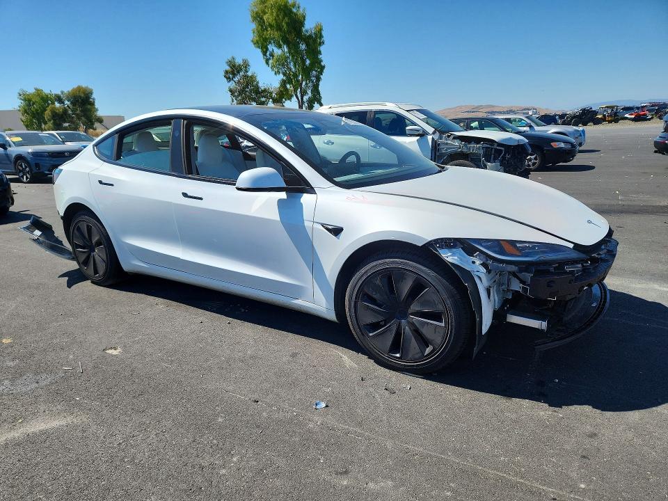 2024 Tesla Model 3 VIN 5YJ3E1EA0RF865068 COPART salvage auction — FRONT END, Ca - Salvage Certificate, sold $10,900 on 2026-07-20 (photo 4)