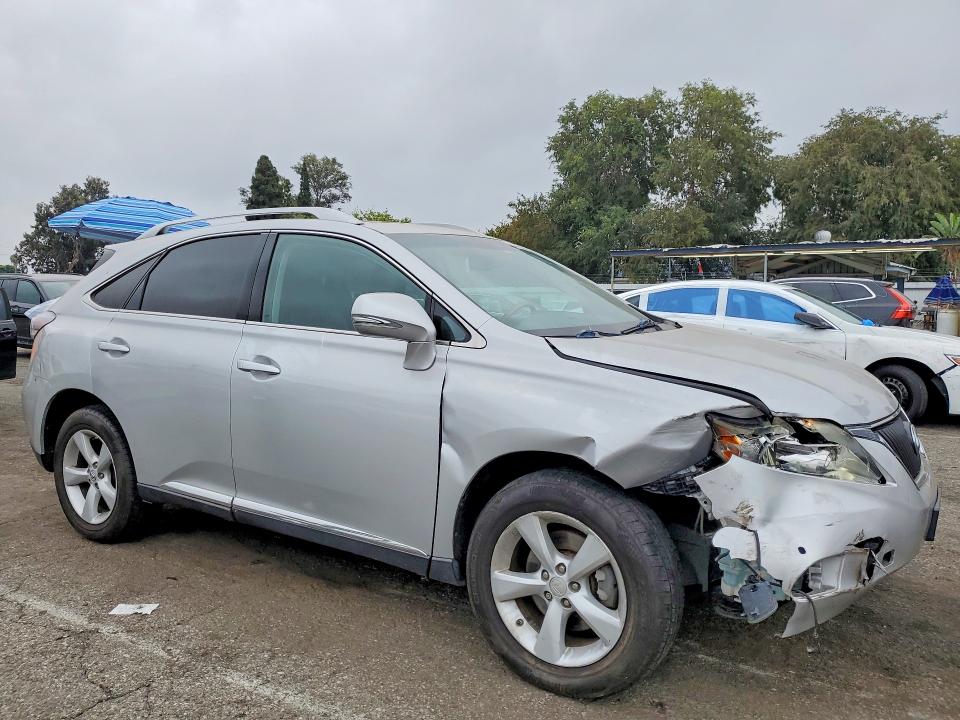 2012 Lexus Rx VIN 2T2BK1BA7CC143323 COPART salvage auction — FRONT END, Ca - Salvage Certificate, sold $4,350 on 2026-07-09 (photo 4)
