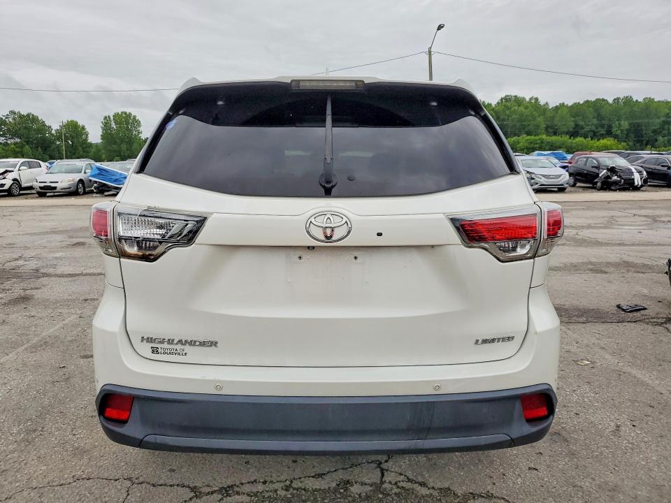 2015 Toyota Highlander VIN 5TDYKRFH7FS069725 COPART salvage auction — FRONT END, KY - CERTIFICATE OF TITLE, sold $3,300 on 2026-07-20 (photo 6)