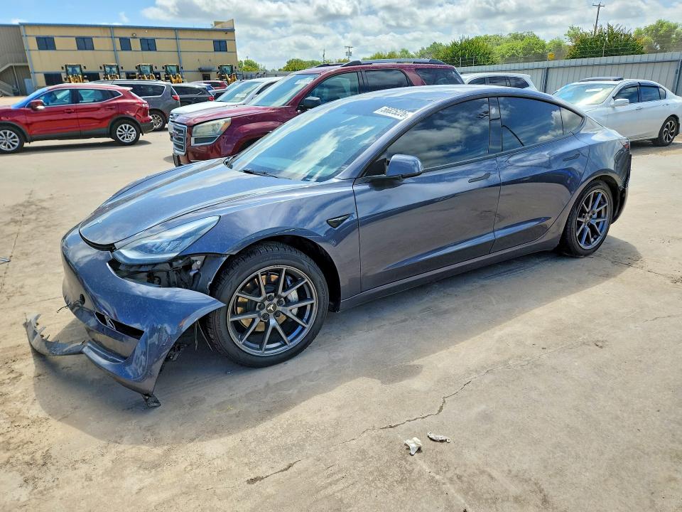 2022 Tesla VIN 5YJ3E1EB5NF246453 COPART salvage auction — FRONT END, Tx - Salvage Vehicle Title, sold $7,700 on 2026-07-09 (photo 1)