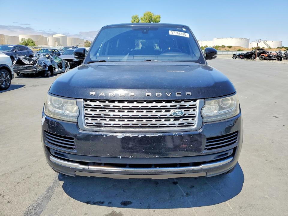 2016 Land rover RANGE ROVER VIN SALGS2KF9GA298020 COPART salvage auction — FRONT END, Ca - Salvage Certificate, sold $4,850 on 2026-07-20 (photo 5)