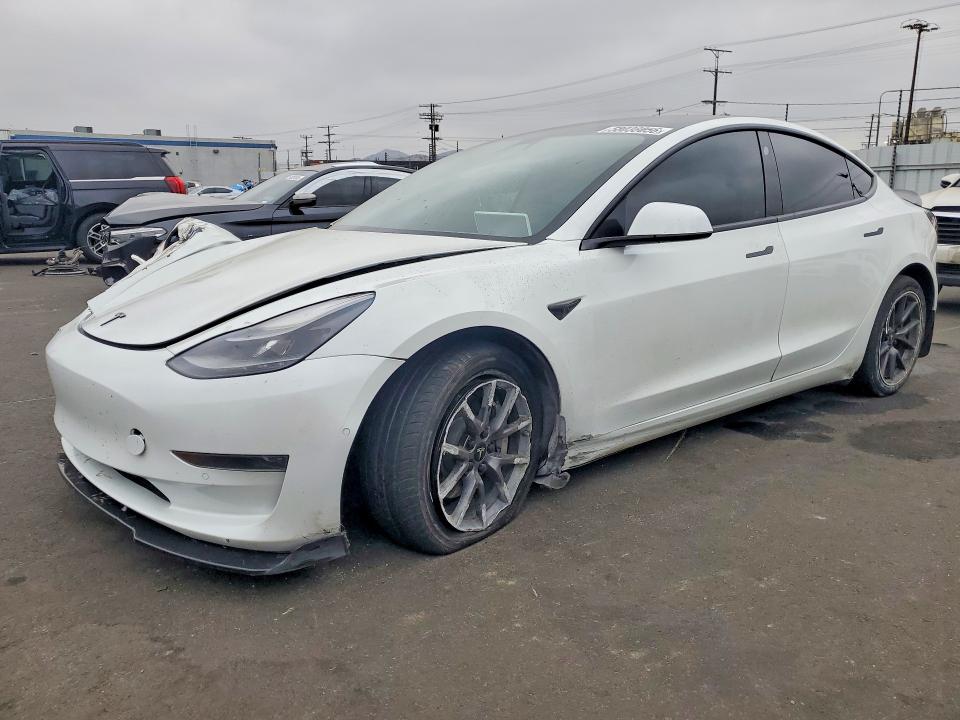 2021 Tesla VIN 5YJ3E1EA3MF094033 COPART salvage auction — FRONT END, Ca - Salvage Certificate, sold $3,500 on 2026-07-15 (photo 1)