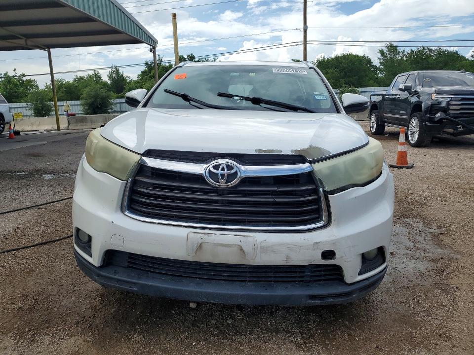 2015 Toyota Highlander VIN 5TDKKRFH3FS059635 COPART salvage auction — REAR END, Tx - Certificate Of Title, sold $1,950 on 2026-07-09 (photo 5)