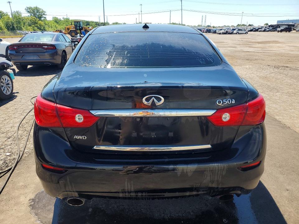 2015 Infiniti Q50 VIN JN1BV7AR5FM414122 COPART salvage auction — REAR END, MI - CERTIFICATE OF TITLE, sold $1,250 on 2026-07-29 (photo 6)