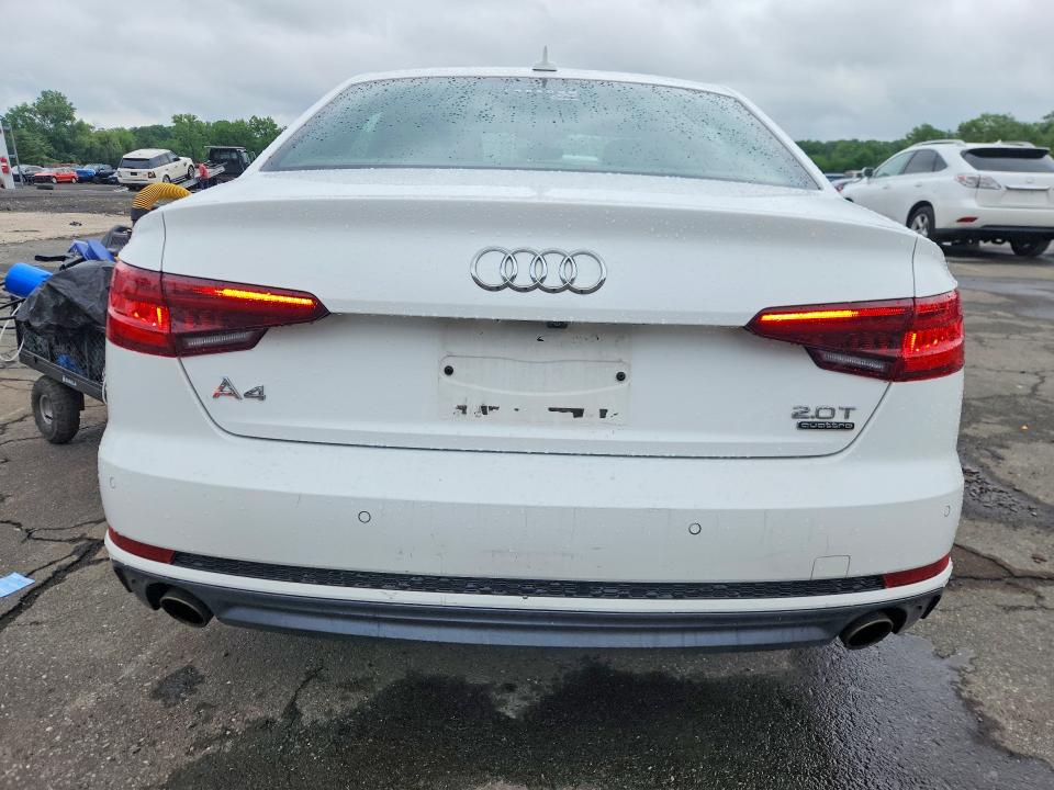 2018 Audi A4 VIN WAUENAF42JN009940 COPART salvage auction — VANDALISM, Ct - Cert Of Title-Salvage, sold $5,800 on 2026-07-10 (photo 6)