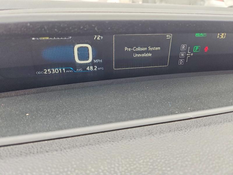 2016 Toyota Prius VIN JTDKARFU3G3504765 COPART salvage auction — FRONT END, Ca - Dlr/Dis/Exp Only Salvage Title, sold $2,150 on 2026-07-15 (photo 9)