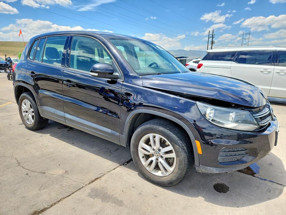 2013 Volkswagen Tiguan VIN WVGBV3AX6DW603427 COPART salvage auction — FRONT END, Co - Public - Salvage Title, sold $1,350 on 2026-07-20 (photo 4)