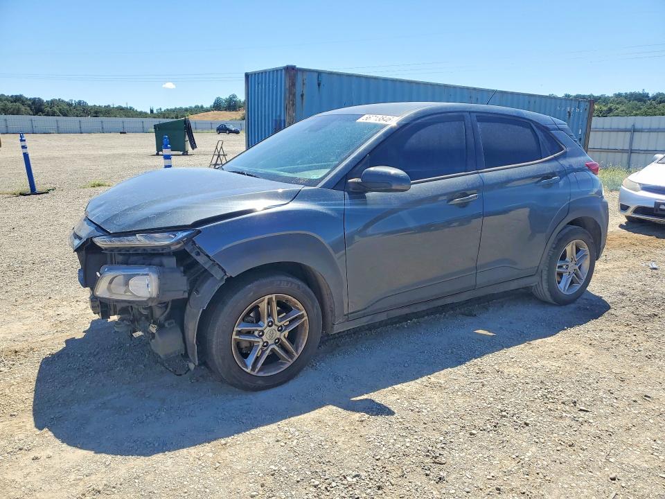 2021 Hyundai Kona VIN KM8K12AA2MU703666 COPART salvage auction — FRONT END, Ca - Salvage Certificate, sold $1,650 on 2026-07-31 (photo 1)
