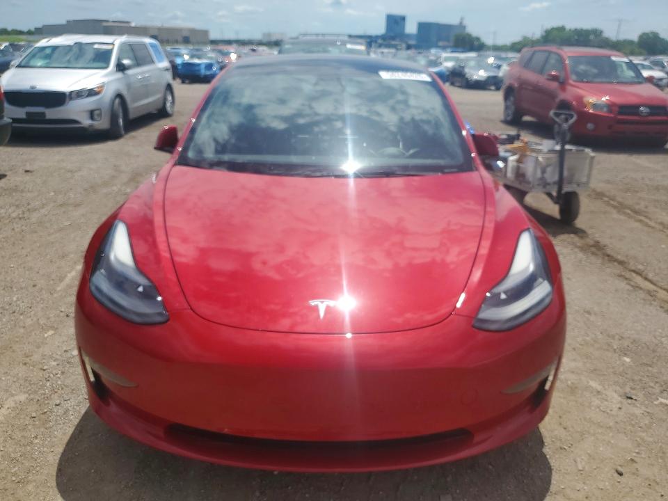 2022 Tesla Model 3 VIN 5YJ3E1EB0NF185576 COPART salvage auction — HAIL, Ia - Cert Of Title-Salvage Title, sold $11,400 on 2026-07-24 (photo 5)