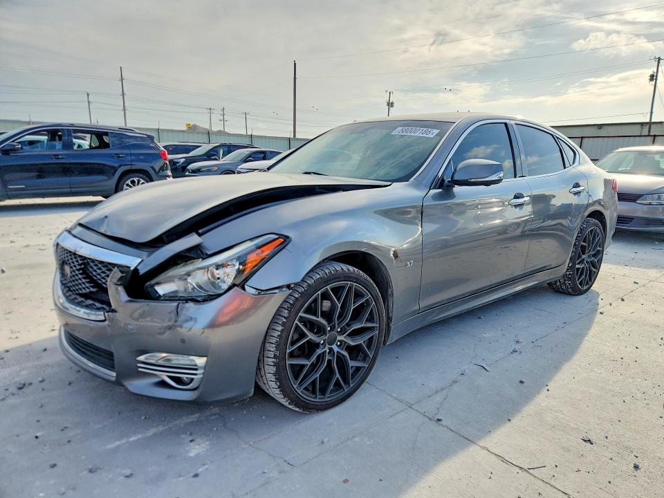 2015 Infiniti Q70 VIN JN1BY1AP0FM540407 COPART salvage auction — FRONT END, TX - BONDED TITLE - SALVAGE, sold $2,300 on 2026-07-24 (photo 1)
